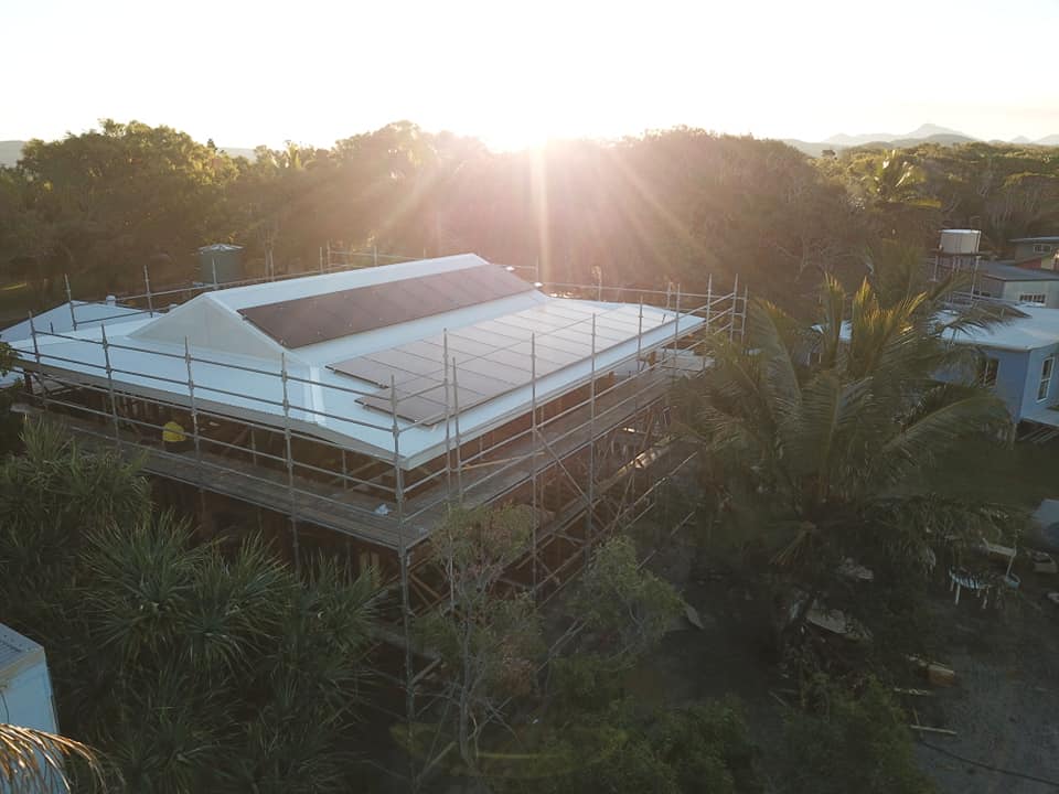 Solar Panels On House Under Construction