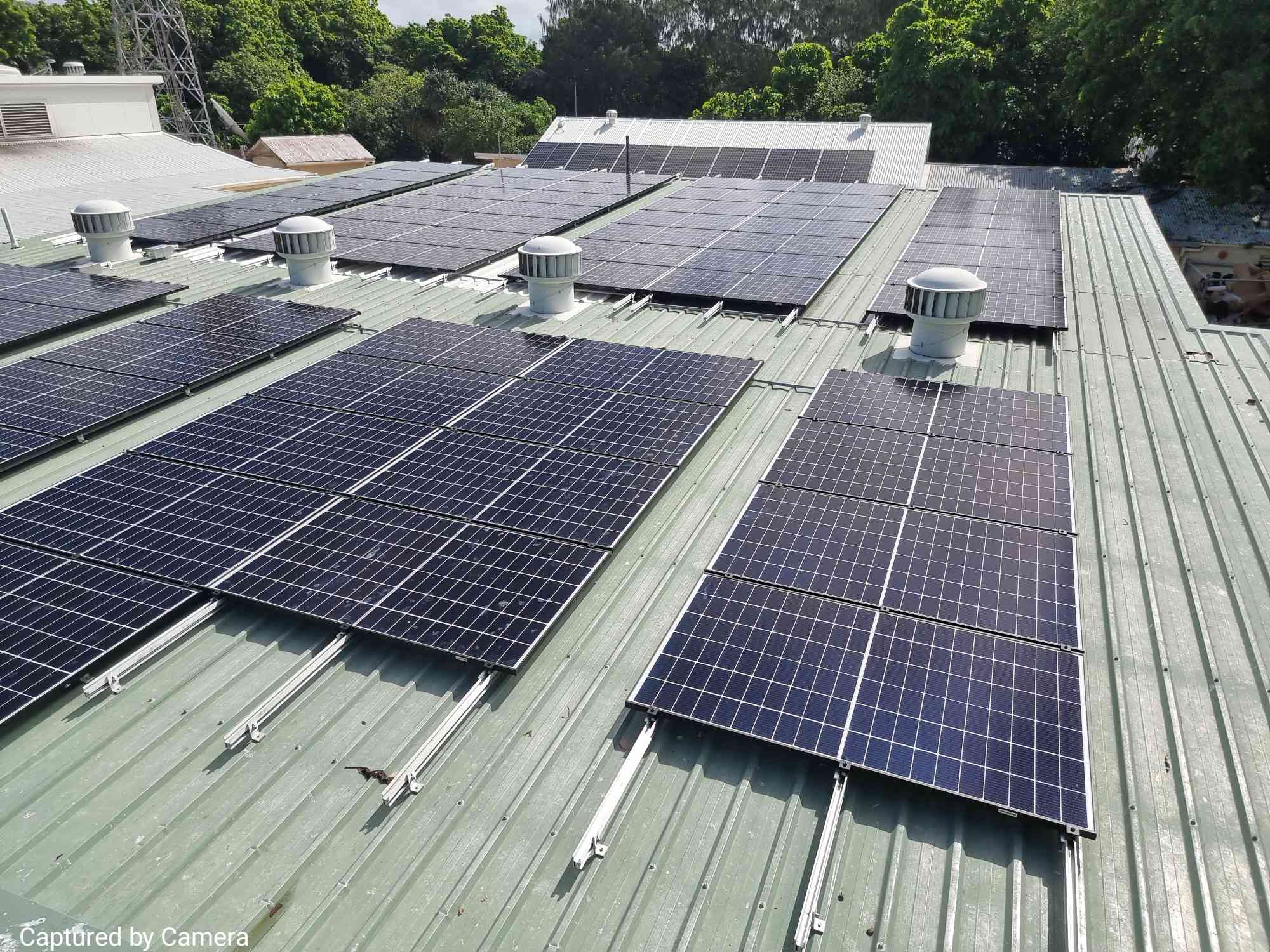 heron island solar panels